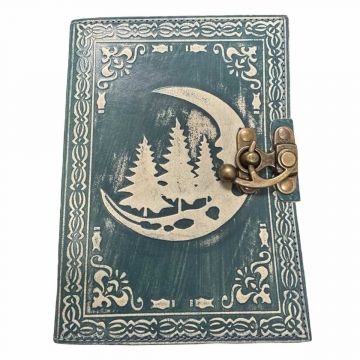 Leather Journal - Moon with Trees 5x7